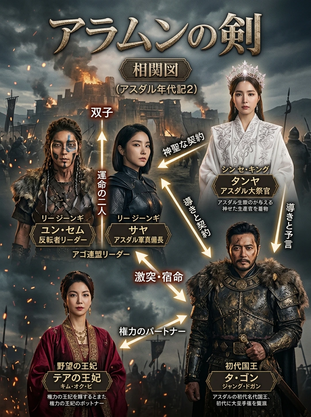『アラムンの剣：アスダル年代記2』人物相関図・関係性完全マップ