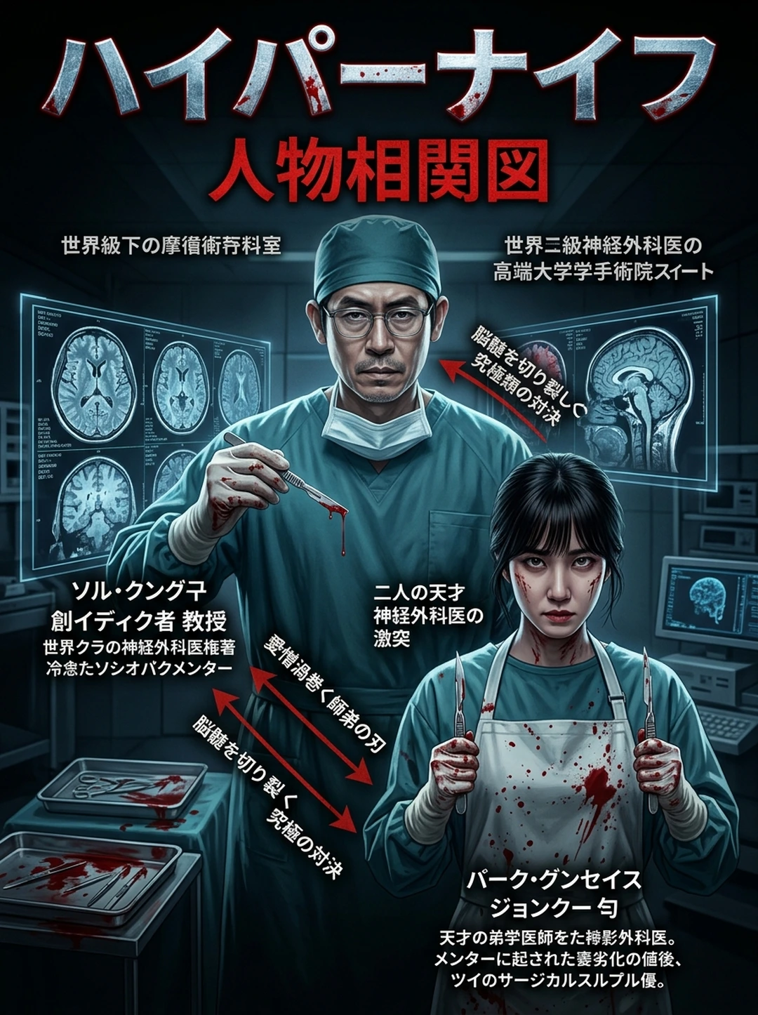 『ハイパーナイフ 闇の天才外科医』人物相関図・関係性完全マップ