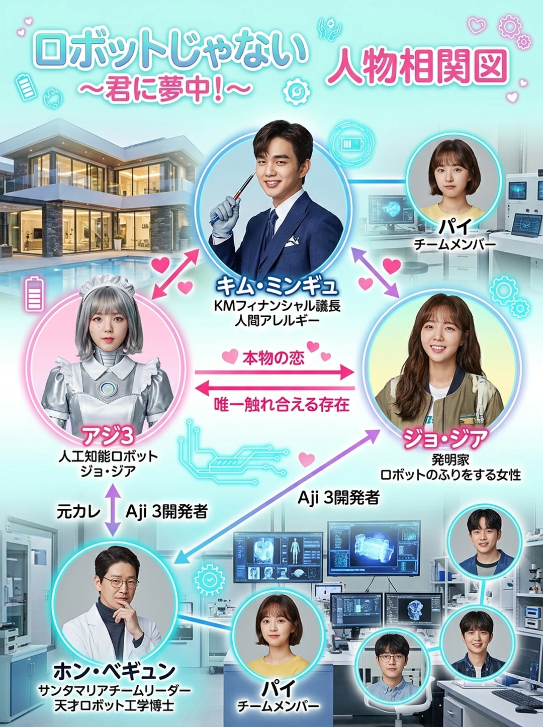 『ロボットじゃない〜君に夢中!〜』人物相関図・関係性完全マップ