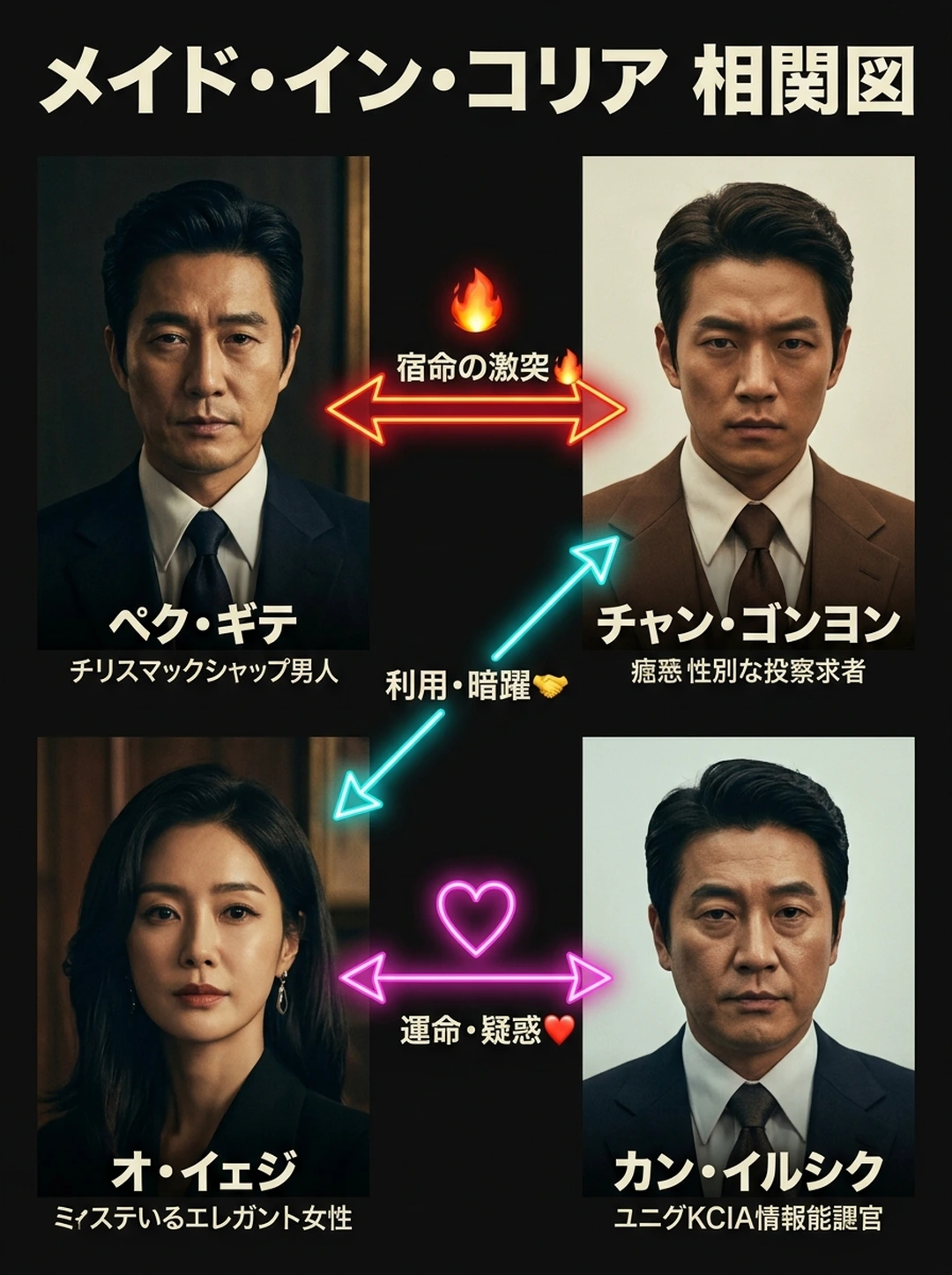 『メイド・イン・コリア』人物相関図・キャラクター関係性マップ