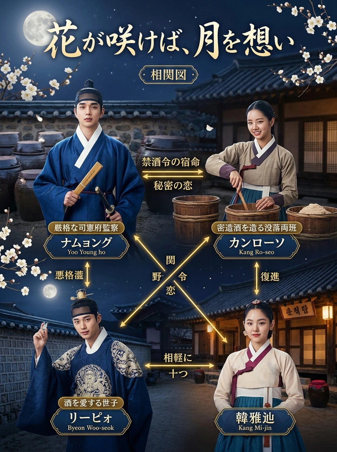 『花が咲けば、月を想い』人物相関図・関係性完全マップ